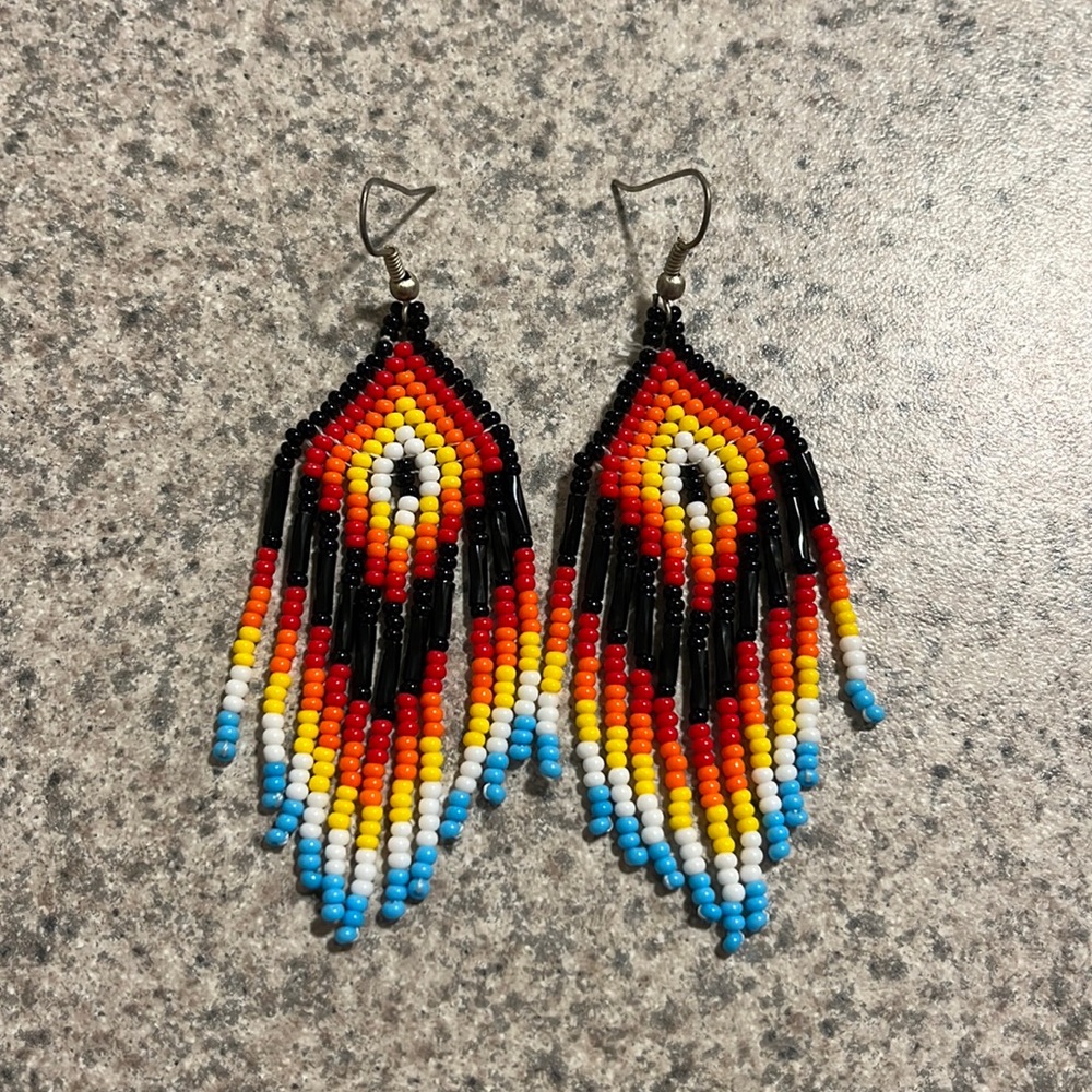Beaded Fringe Earrings